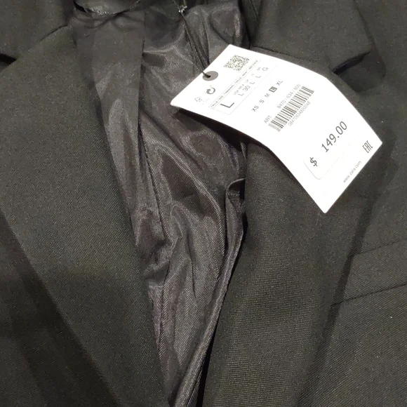 Sold Out Zara black lapel collar dress coat jacket - Picture 3 of 4